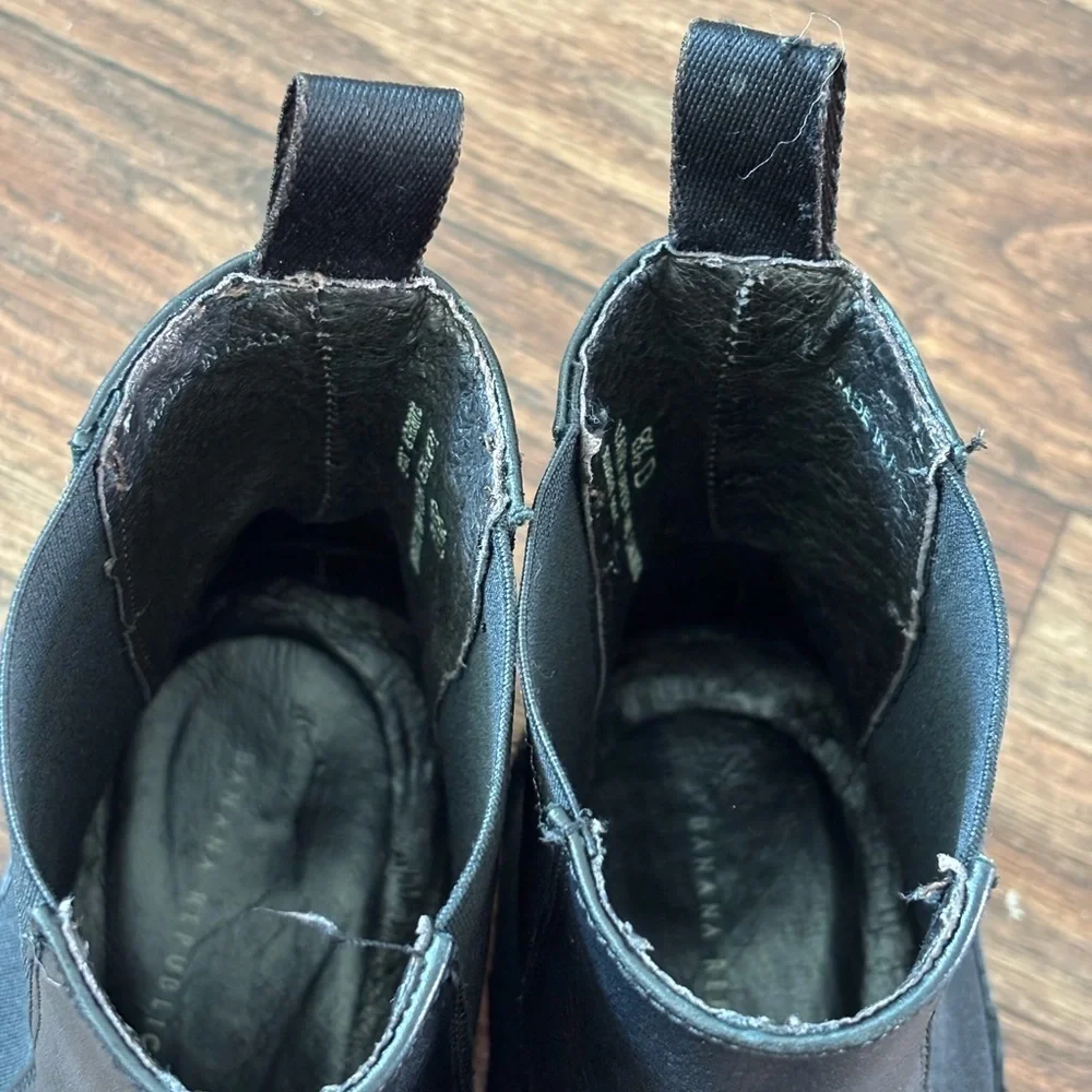 BANANA REPUBLIC Men's Black Dwen Leather Boots Size 8.5